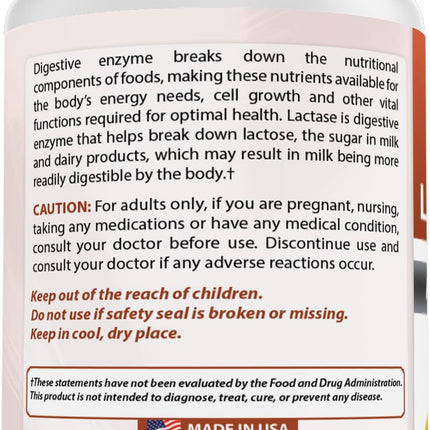 Best Naturals Lactase Enzyme Tablets – Fast Acting 9000 FCC ALU, 180 Count per Bottle, Pack of 2
