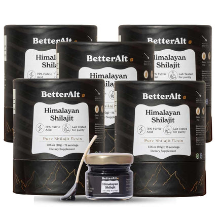 Better Alt Pure Himalayan Shilajit Resin - High Potency Gold Grade, 375 Servings, Energy and Immune Support (Lab Test Report)