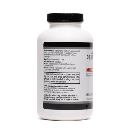 Beverly International Muscularity BCAA Formula – 180 Capsules