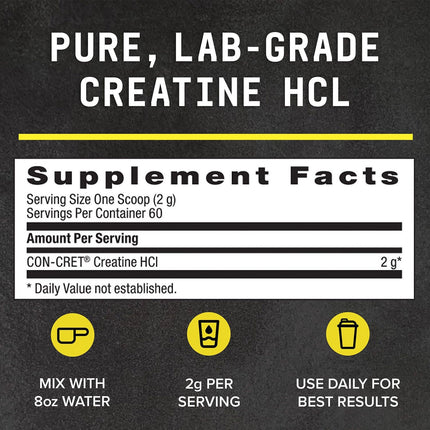 BEYOND RAW Creatine HCl Powder – Lab-Grade Creatine for Muscle, Energy, and Focus | 60 Servings