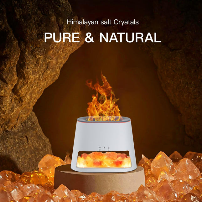 BieJiahWeiBie Himalayan Salt Lamp Diffuser - 2-in-1 Humidifier & Aromatherapy with 8 Color Mood Lighting