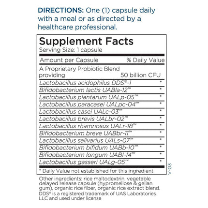BioMaintenance Shelf-Stable Probiotic – 50B CFU, 12 Strains, 60 Capsules