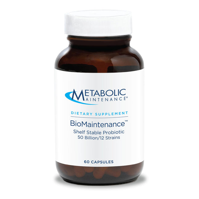 BioMaintenance Shelf-Stable Probiotic – 50B CFU, 12 Strains, 60 Capsules