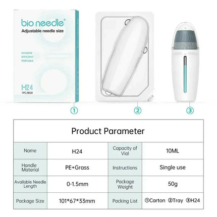 Ammuri Adjustable Derma Roller – 6-in-1 Microneedle Skin Tool for Face, Hair & Body