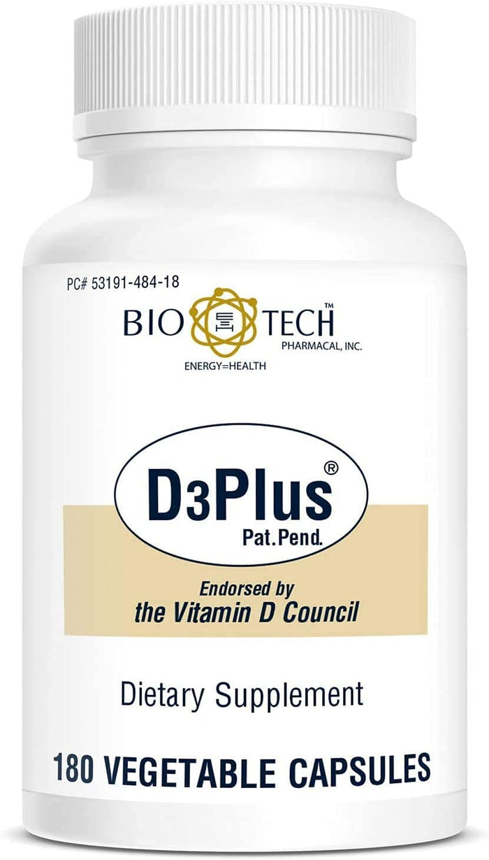 Bio-Tech Pharmacal D3Plus – 180 Count (Vitamin D3 + K2)