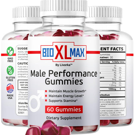 (2 Pack) Bio XL Max Gummies | Natural Energy & Wellness | 120 Gummies