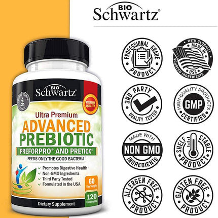 Advanced Prebiotics for Digestive Health – Clinically Validated Gut Support (2 Month Supply)