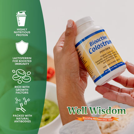 Well Wisdom Bioactive Colostrum 60g – Grass-Fed Immune Support Powder