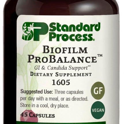 Standard Process Biofilm ProBalance - Digestive Probiotics for Gut Health (45 Capsules, 15 Servings)