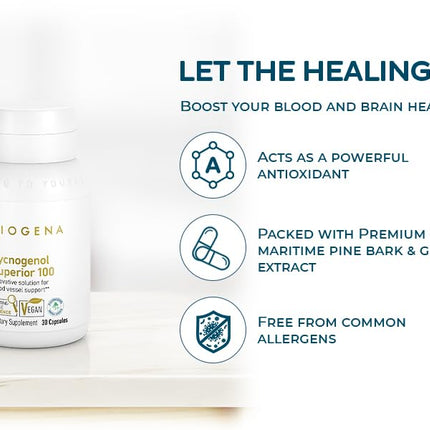 Biogena Pycnogenol 100 mg Gold – Pine Bark Extract for Blood Circulation