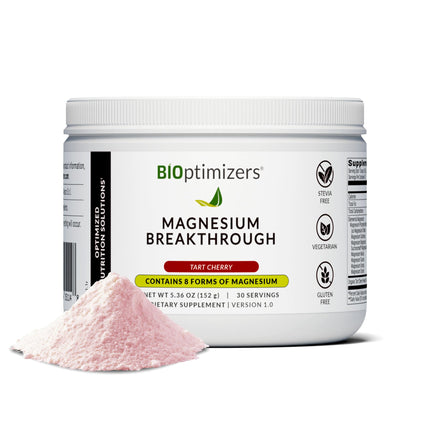 BIOptimizers Magnesium Breakthrough Drink – 8 Magnesium Forms, Electrolytes, Tart Cherry, Sleep & Recovery