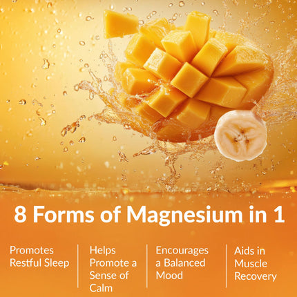 BIOptimizers Magnesium Breakthrough Drink – 8 Forms, Electrolytes, Banana Mango