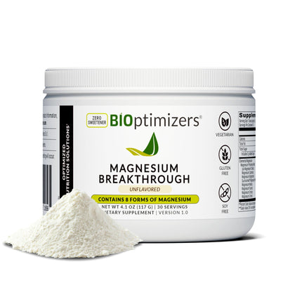 BIOptimizers Magnesium Breakthrough Drink - 8 Forms, Electrolytes, Unflavored