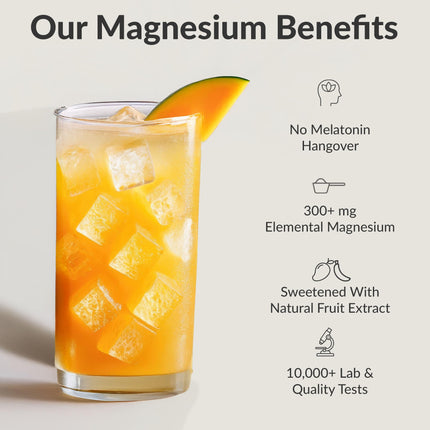 BIOptimizers Magnesium Breakthrough Drink – 8 Forms, Electrolytes, Banana Mango
