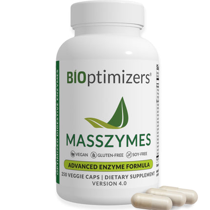 BiOptimizers MassZymes - Complete Digestive Enzymes (250 Capsules)