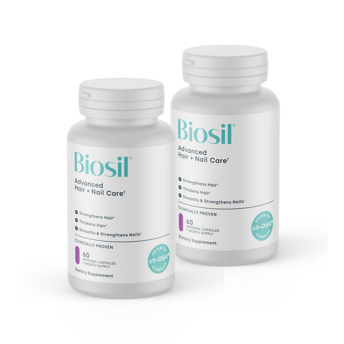 Biosil Advanced Hair + Nail Care – 60 Capsules, Pack of 2 | ch-OSA + Biotin