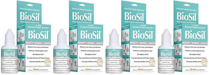 BioSil Beauty Bones & Joints Liquid 0.5 oz Pack of 4