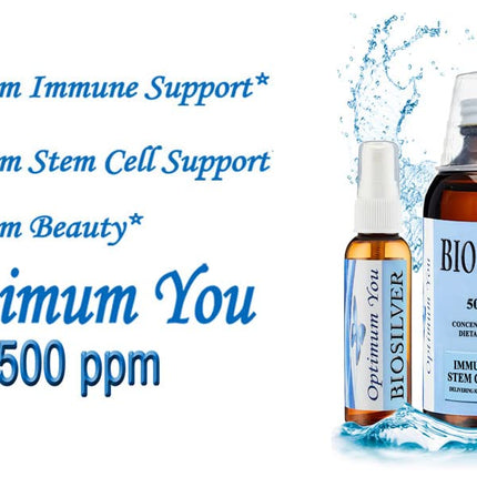 Optimum You BIOSILVER 500 ppm Colloidal Silver Liquid - 8 oz Spray Bottle | Immune & Wound Healing