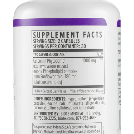 Biote Nutraceuticals Curcumin SF – Circulation & Healthy Aging (60 Capsules)