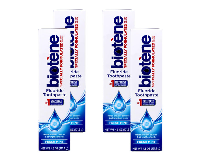 Biotene Dry Mouth Toothpaste Fresh Mint Original – 4.5 oz x4 Pack