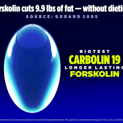 Biotest Carbolin 19 – Long-Lasting Forskolin for Fat Metabolism & Performance, 60 Softgels