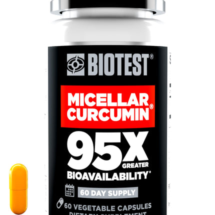 Biotest Micellar Curcumin – 95x Absorption, UCLA-Invented & Patented, 60 Capsules