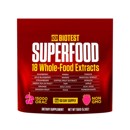 Biotest Superfood Berry-Dense Polyphenols – Blueberry, Raspberry, Strawberry & Maqui (30 Servings)
