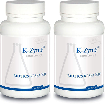 Biotics Research K Zyme Potassium 99 mg – 100 Tablets (Pack of 2) | Supports Cardiovascular Function & Electrolyte Balance