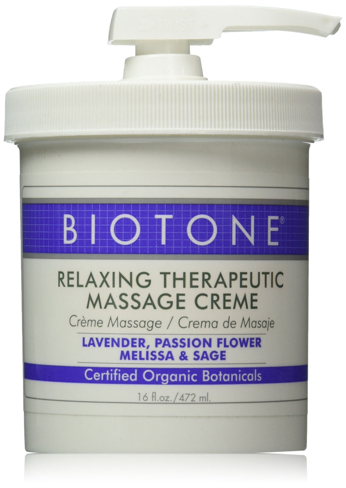 Biotone Relaxing Therapeutic Massage Creme, 16 Ounce – Organic Lavender & Botanicals