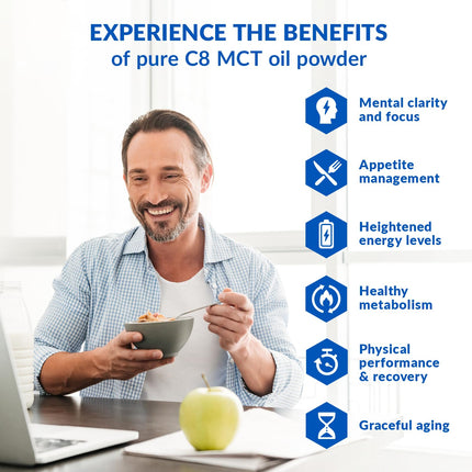BioTrust Keto Elevate C8 MCT Oil Powder – Hazelnut, 20 Servings | Keto Coffee Creamer for Energy & Focus