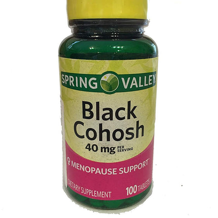 Black Cohosh Extract - 100 Tablets | Menopause Support | Spring Valley