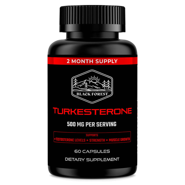 Black Forest Turkesterone 500mg Capsule – 2 Months Supply | Pure 95% Ajuga Turkestanica Extract