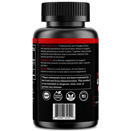 Black Forest Turkesterone Tongkat Ali Supplement 1000mg per Serving | Strength & Energy for Men