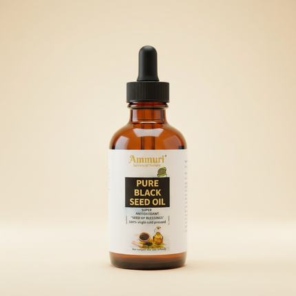 Pure Organic Black Seed Oil for Skin, Hair & Wellness | Ammuri