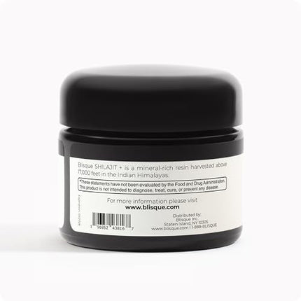 Blisque Shilajit Resin – Pure Himalayan Golden Grade A, Fulvic Acid & 85+ Minerals | 60 g