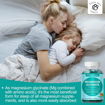 Magnesium Glycinate Gummies 500mg – Sugar Free, Vegan, 120-Count