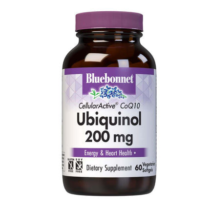 Bluebonnet Nutrition Active CoQ10 Ubiquinol 200 mg – Vegetarian Softgels, Non-GMO, Allergen-Free, 60 Servings