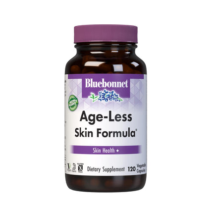 BlueBonnet Age-Less Skin Formula Capsules, White, Vegetable, 120 Count