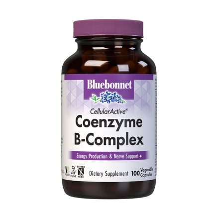 Bluebonnet CellularActive Coenzyme B-Complex – Energy Production & Nerve Support | Vegan, Kosher, Gluten-Free