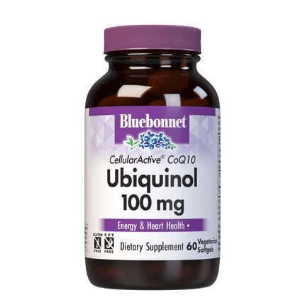 BlueBonnet CellularActive CoQ10 Ubiquinol Vegetarian Softgels 100 mg - Maroon Bottle, 60 Count