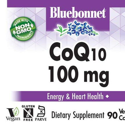 BlueBonnet CoQ-10 Vegetarian Capsules 100 mg, 90 Count | Antioxidant Support