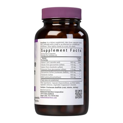 BlueBonnet Glucosamine Chondroitin Plus MSM | Bone & Joint Support (180 Veg Capsules)