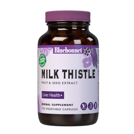 BlueBonnet Milk Thistle Fruit & Seed Extract – 120 Veg Capsules, Liver Health