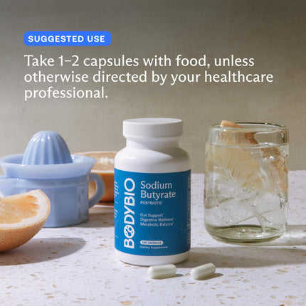BodyBio Butyrate Postbiotic for Gut Health | Digestive Support & Leaky Gut Repair