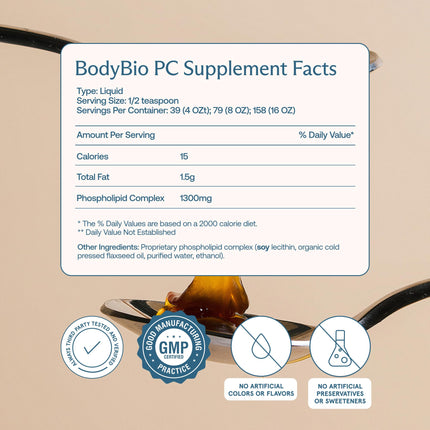 BodyBio PC – Phosphatidylcholine for Brain Health, Focus & Gentle Daily Detox