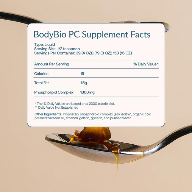BodyBio PC – Phosphatidylcholine for Brain Health, Focus & Gentle Daily Detox