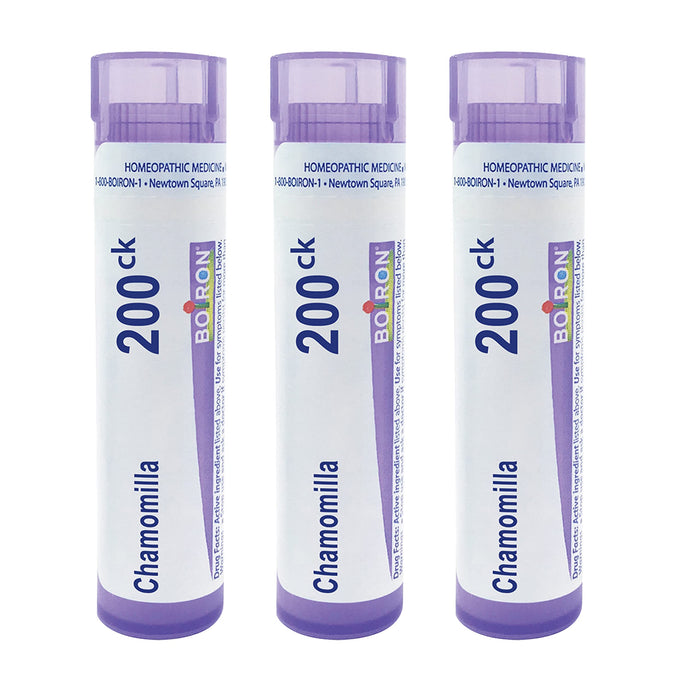 Boiron Chamomilla 200Ck – Irritability, Restlessness & Sleep Support (Pack of 3, 240 Pellets)