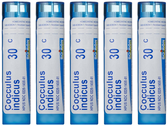 Boiron Cocculus Indicus 30C – Motion Sickness Homeopathic Medicine (Pack of 5)