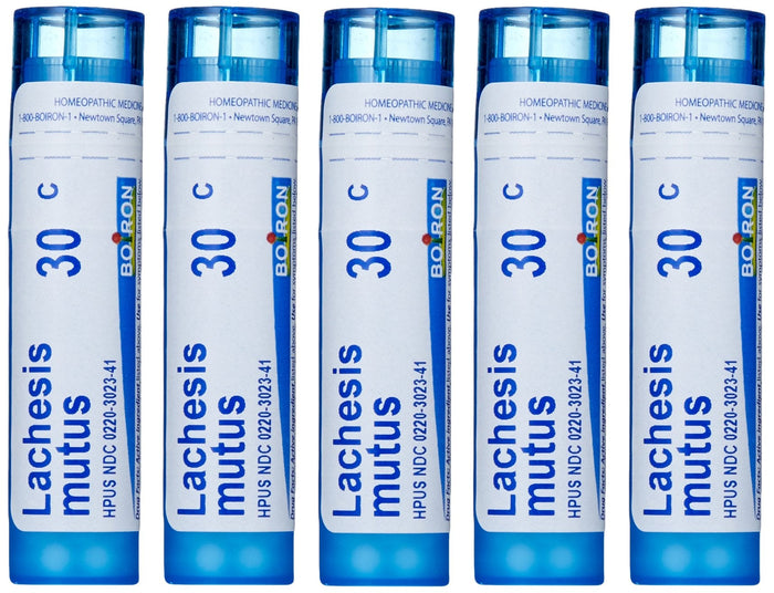 Boiron Lachesis Mutus 30C (Pack of 5) – Homeopathic Medicine for Hot Flashes