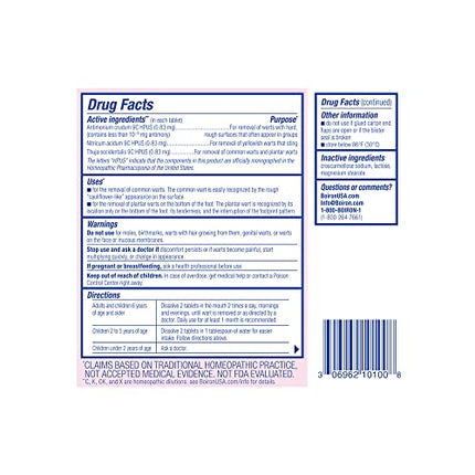 Boiron WartCalm – Painless Wart Removal Tablets (120 Count, 2-Pack)